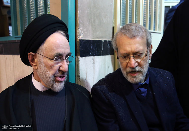 علی لاریجانی و سید محمد خاتمی در یک قاب