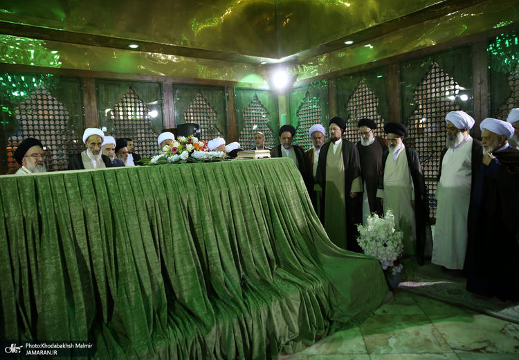تجدید میثاق اعضای مجلس خبرگان رهبری با آرمان های امام خمینی (س) + عکس 