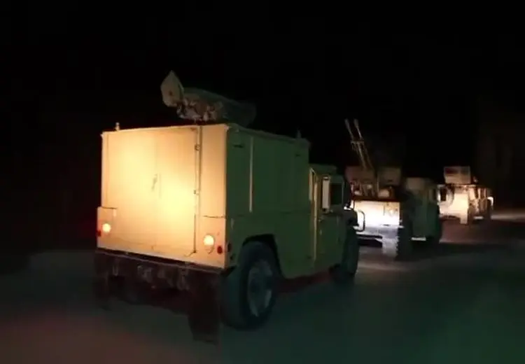 تصاویری از حرکت کاروان‌های نظامی طالبان به سمت مرز با پاکستان