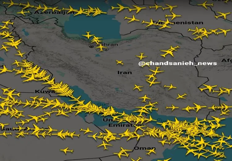وضعیت پروازها در آسمان ایران؛ بخشی از آسمان خالی شد!