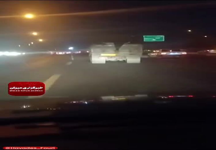حرکات موزون کامیون در تهران!