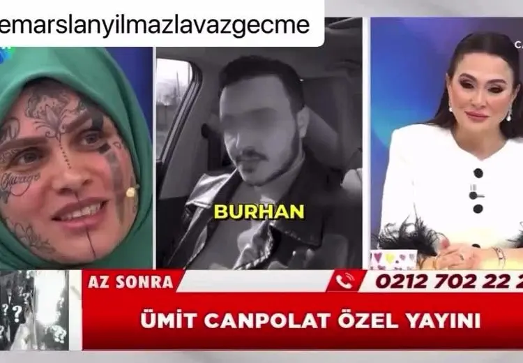  زن محجبه با تتوهای عجیب روی صورت در تلویزیون!