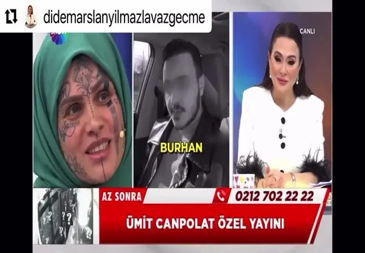  زن محجبه با تتوهای عجیب روی صورت در تلویزیون!