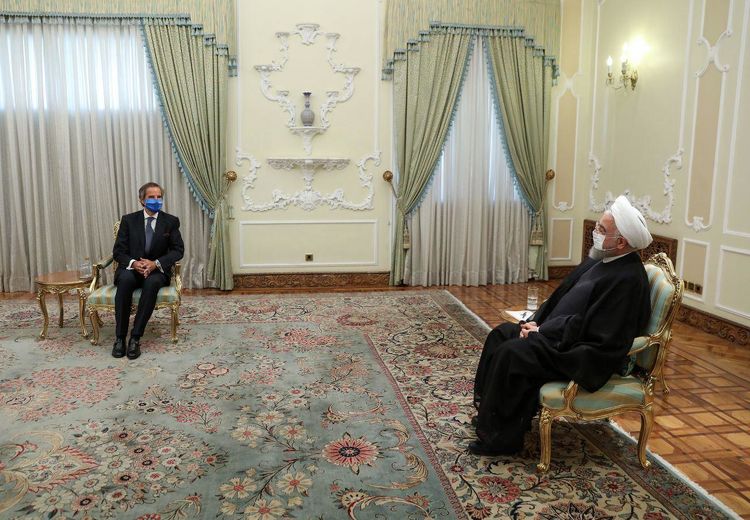 روحانی در دیدار با گروسی: ایران آماده همکاری با آژانس در چارچوب پادمان است