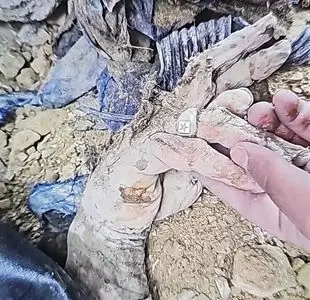 تصویری از دست علی لاریجانی پس از شهادت