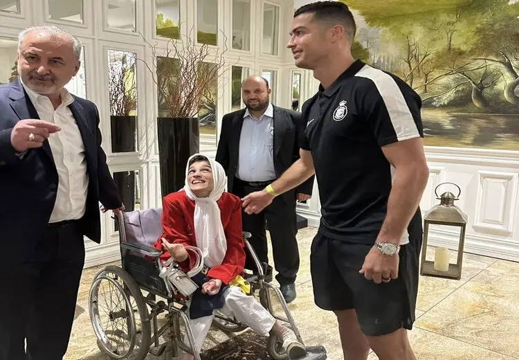دیدار هوادار معلول پرسپولیس با رونالدو