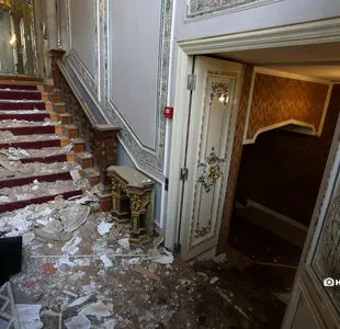 تصاویر خسارت وارده به مجموعه سعدآباد 