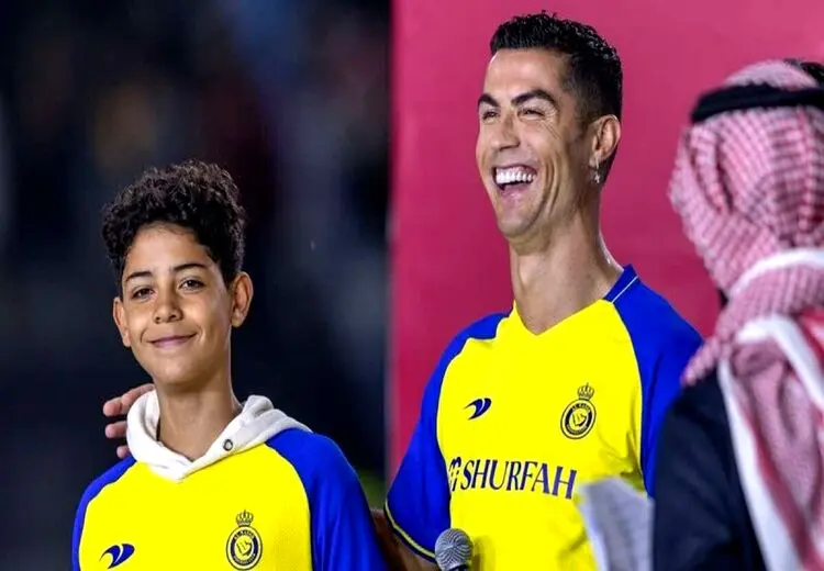 اولین بازی پسر رونالدو برای النصر + عکس