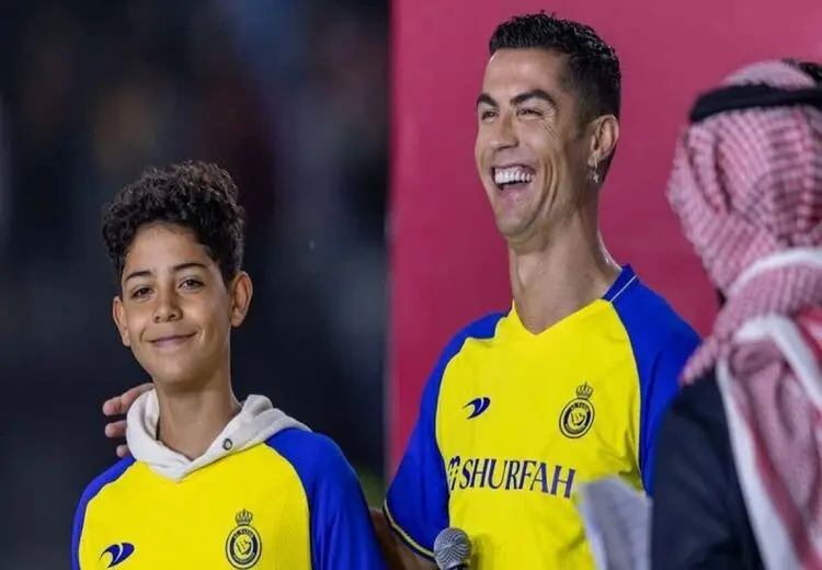 اولین بازی پسر رونالدو برای النصر + عکس