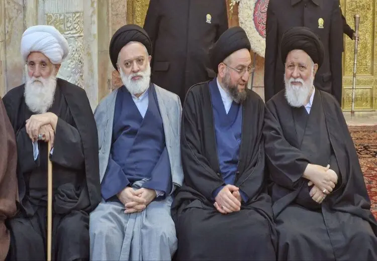 پسر ارشد رهبر انقلاب و علم الهدی در مراسم تشییع رییسی در مشهد
