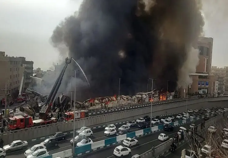 جزییات آتش سوزی گسترده در بازار جنت آباد 