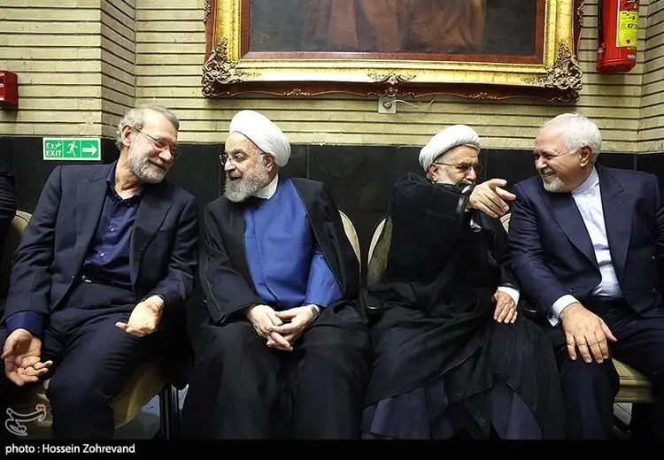 خاتمی، روحانی، لاریجانی و ناطق نوری در مراسم ترحیم مادر اسحاق جهانگیری + تصاویر