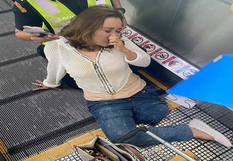 قطع پای زن تایلندی در فرودگاه بانکوک+ عکس