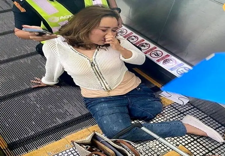 قطع پای زن تایلندی در فرودگاه بانکوک+ عکس