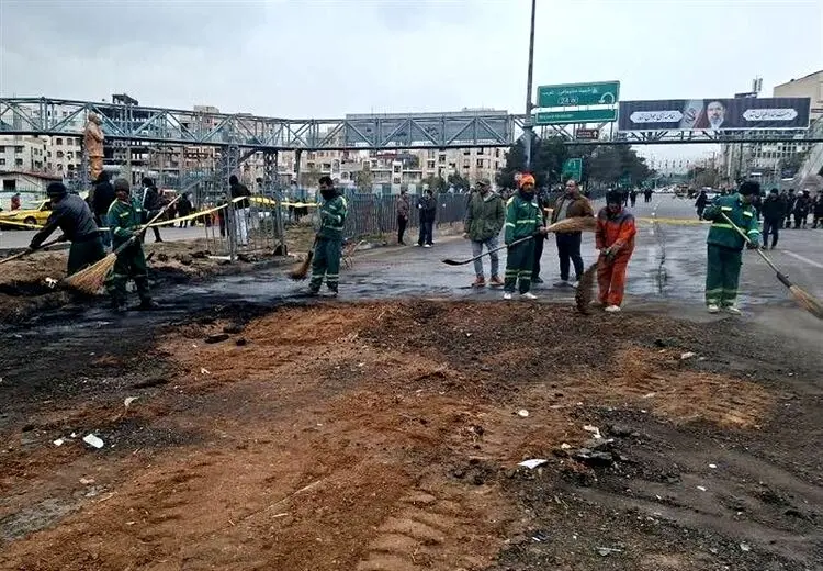 اتوبان باقری پس از اصابت موشک بازگشایی شد