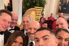 سلفی جنجالی رونالدو با ایلان ماسک در کاخ سفید