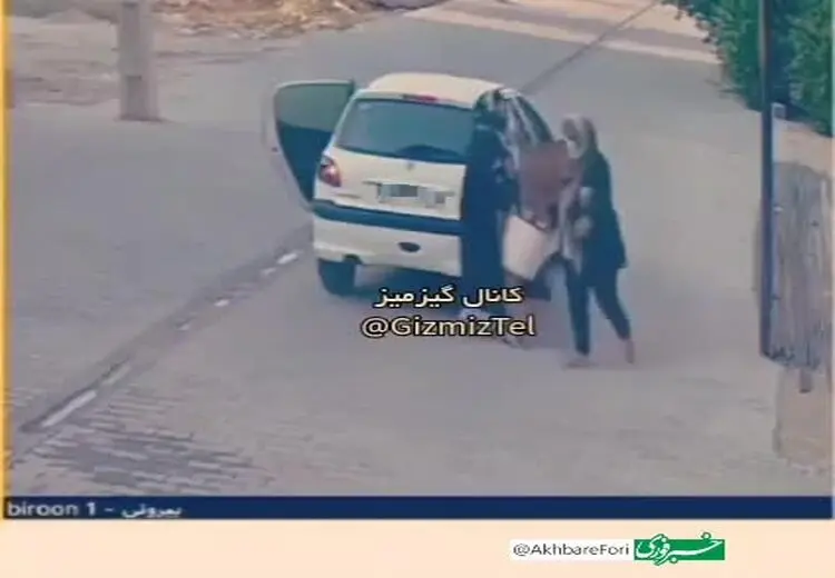  سرقت گلدان از مقابل یک خانه توسط دو زن با پژو ۲۰۶!