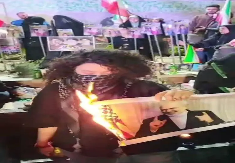 واکنش جالب ظریف به دختری که عکس او را آتش زد: دخترم! در خیابان بمان و بیاد رهبر شهید سرود ایران بخوان