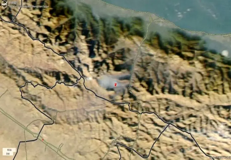 تصاویر ماهواره‌ای ناسا از حریق در جنگل الیت چالوس