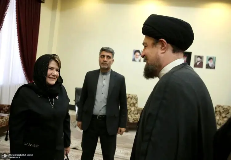 پوشش همسر رییس جمهور کوبا در دیدار با سید حسن خمینی 