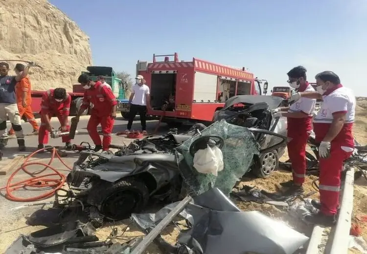 عکس / فوت 4 عضو خانواده در تصادف 