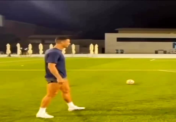 رقابت دیدنی رونالدو و پسرش