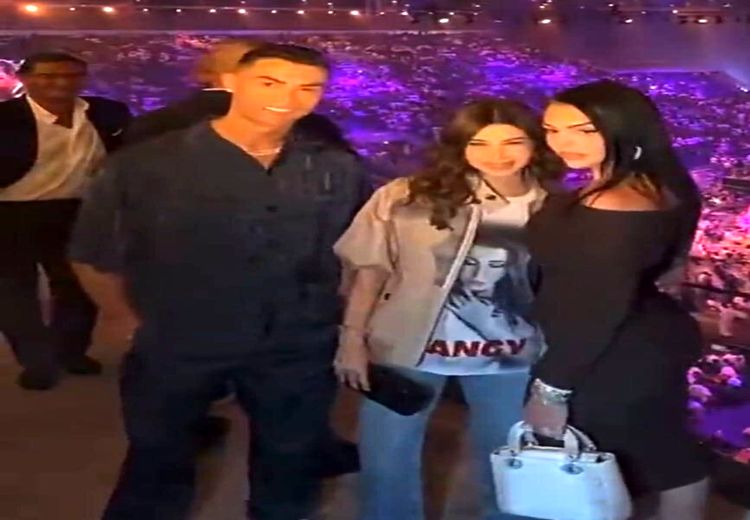  دیدار نانسی عجرم خواننده مشهور عرب با رونالدو و جورجینا در عربستان/ عکس