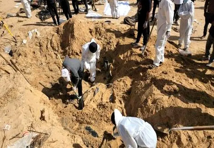  کشف یک گور جمعی دیگر در بیمارستان «ناصر» غزه