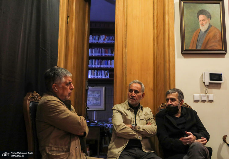 کرباسچی و محمدرضا خاتمی و صادق خرازی در مراسم احیا/ عکس