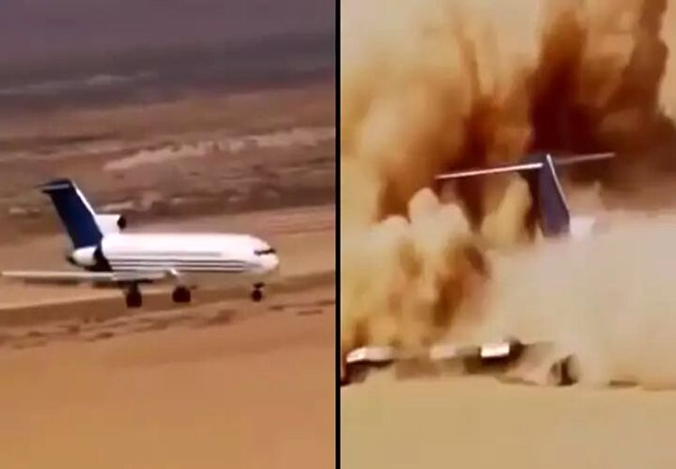 لحظه سقوط وحشتناک هواپیما در صحرای مکزیک + عکس