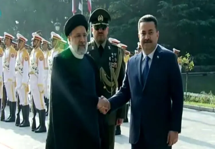 استقبال رسمی رییسی از نخست وزیر عراق