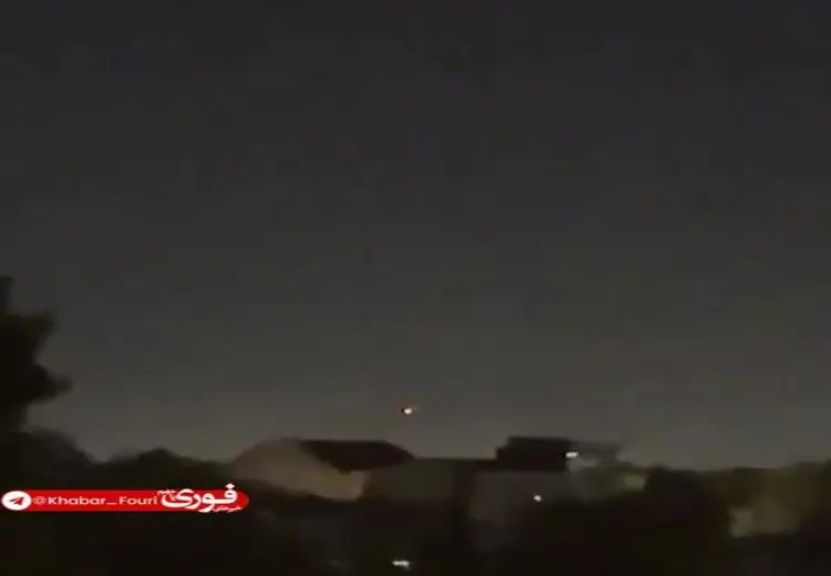 لحظه اصابت موشک اسراییل به حوالی شهر رشت!