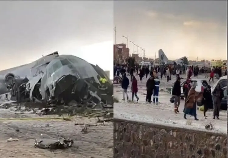 سقوط یک هواپیمای نظامی پر از پول نقد + عکس