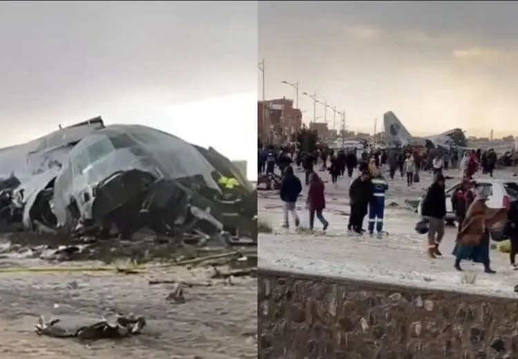 سقوط یک هواپیمای نظامی پر از پول نقد + عکس
