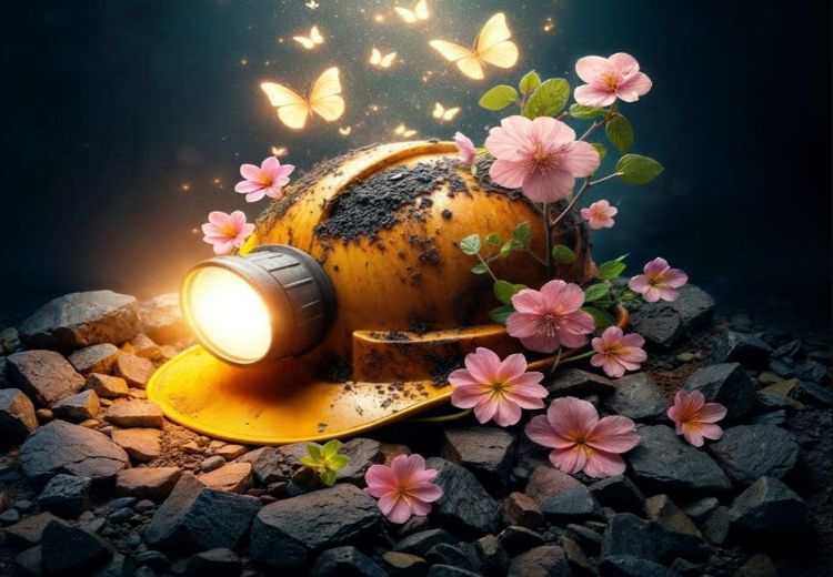 پوستر جدید وبسایت رهبری در پی حادثه برای کارگران معدن طبس