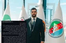 یک ورزشکار ایرانی زیر پرچم جمهوری آذربایجان ایستاد