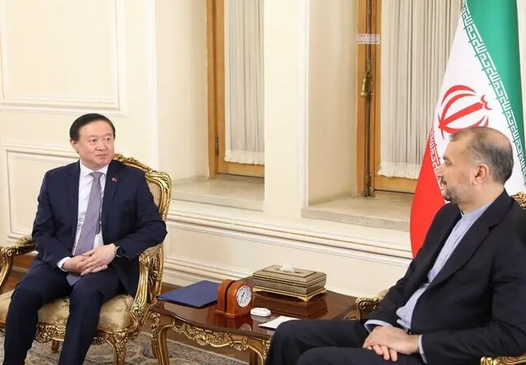 دیدار خداحافظی امیر عبداللهیان با سفیر چین 