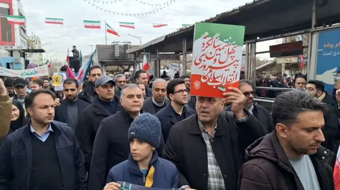 حضور شخصیت‌های مختلف در راهپیمایی ۲۲ بهمن در تهران