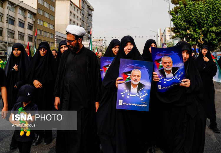 مراسم تشییع پیکر شهید اسماعیل هنیه در تهران 