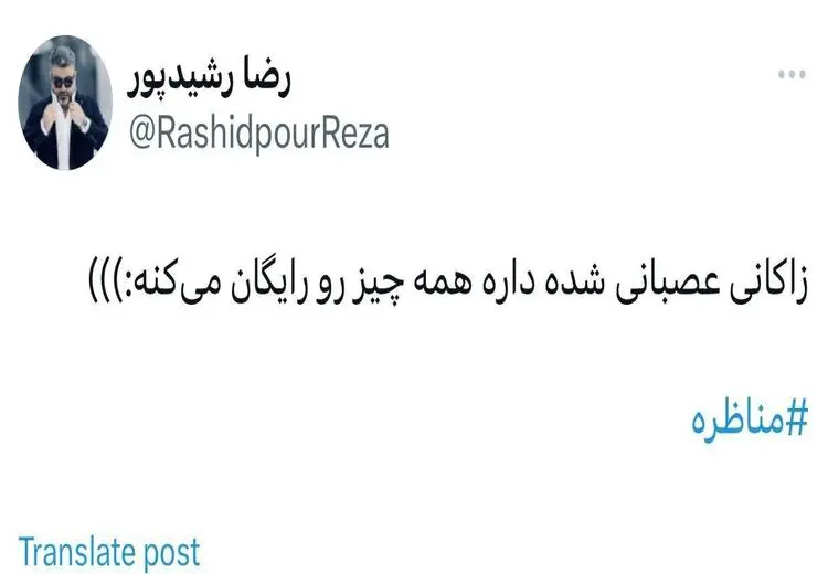 شوخی رضا رشیدپور با وعده‌های انتخاباتی زاکانی