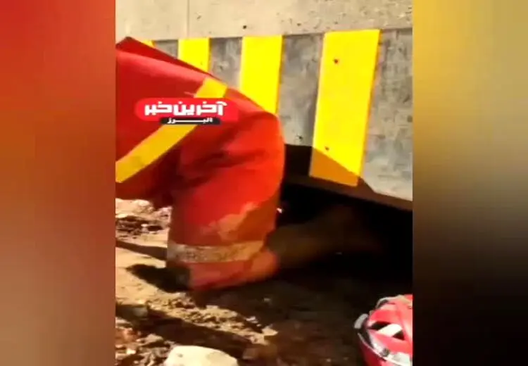 فیلمی عجیب از جاده چالوس پس از سیل/ تونل‌هایی که کاملا زیر گل‌ولای رفته‌اند!