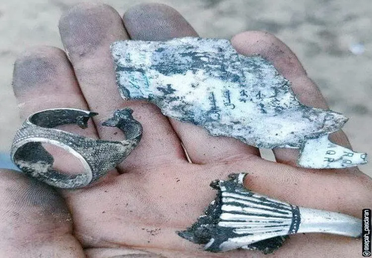 تکه‌های انگشتر منسوب به سیدحسن نصر‌الله پس از شهادت
