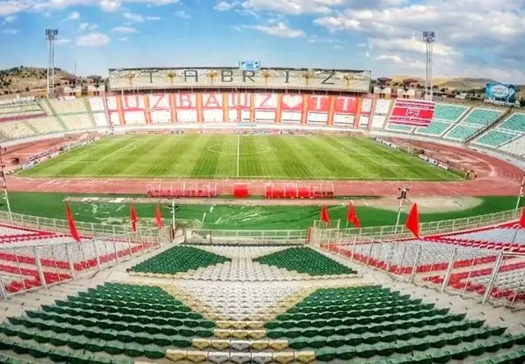وضعیت ورزشگاه یادگار امام تبریز پس از حملات آمریکا و اسرائیل به ایران