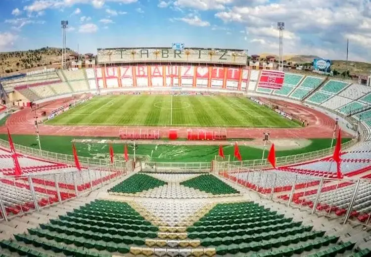 وضعیت ورزشگاه یادگار امام تبریز پس از حملات آمریکا و اسرائیل به ایران