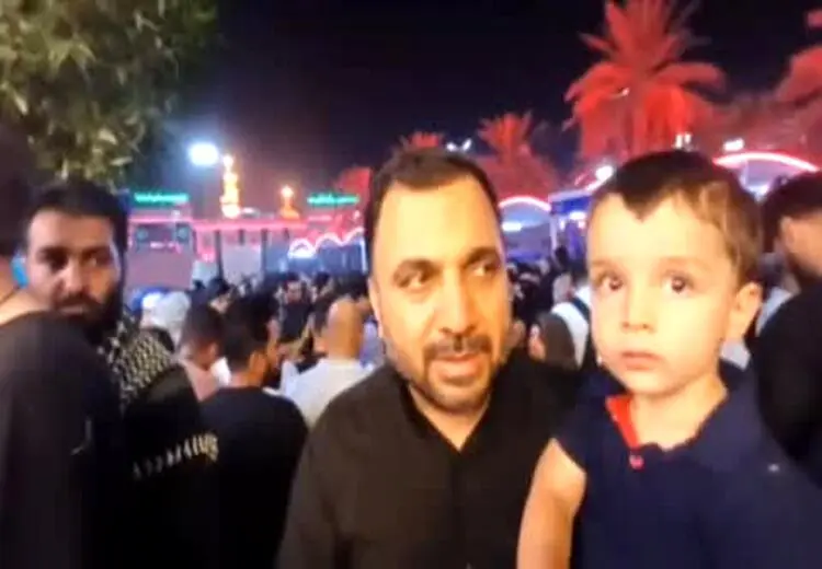 گم شدن یکی از فرزندان وزیر رییسی در کربلا/ فیلم