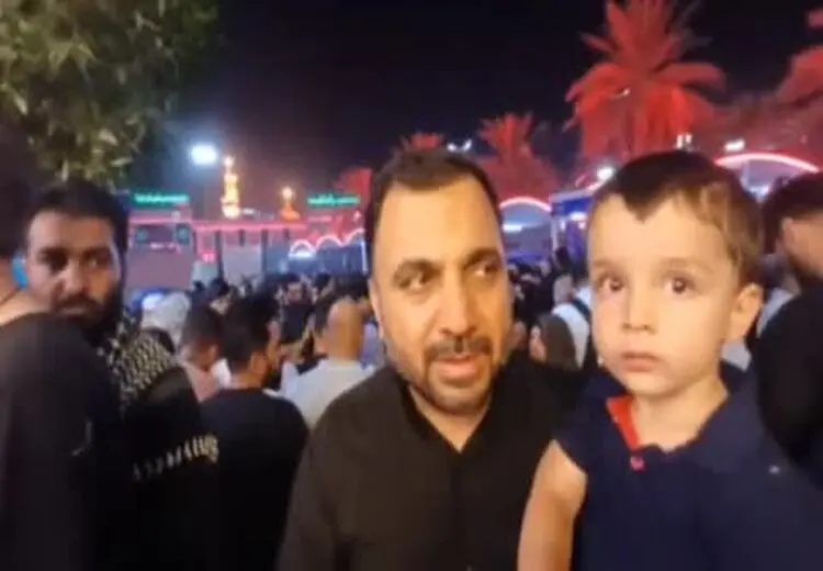 گم شدن یکی از فرزندان وزیر رییسی در کربلا/ فیلم