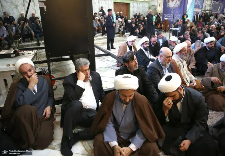 مهدی هاشمی در مراسم ارتحال حاج احمد خمینی