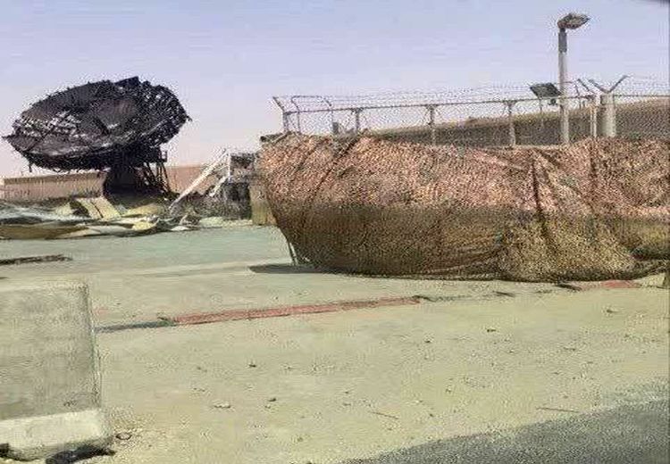 پایگاه العدید آمریکا در قطر بعد از حمله ایران/ عکس