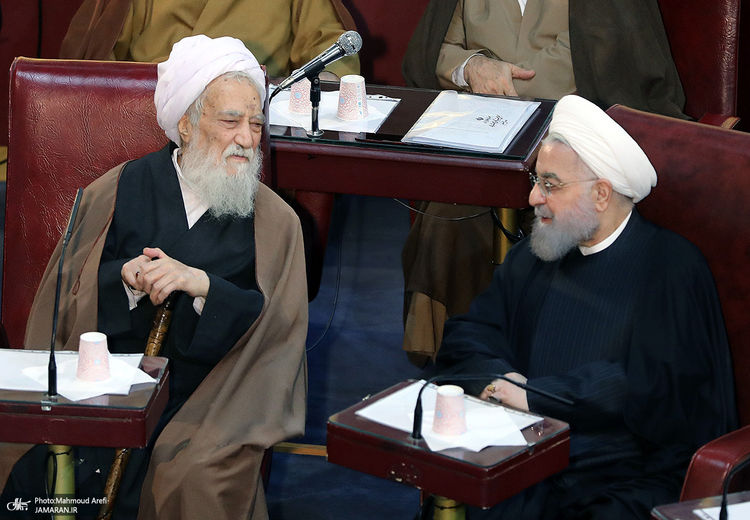 حضور حسن روحانی در آخرین جلسه مجلس پنجم خبرگان رهبری