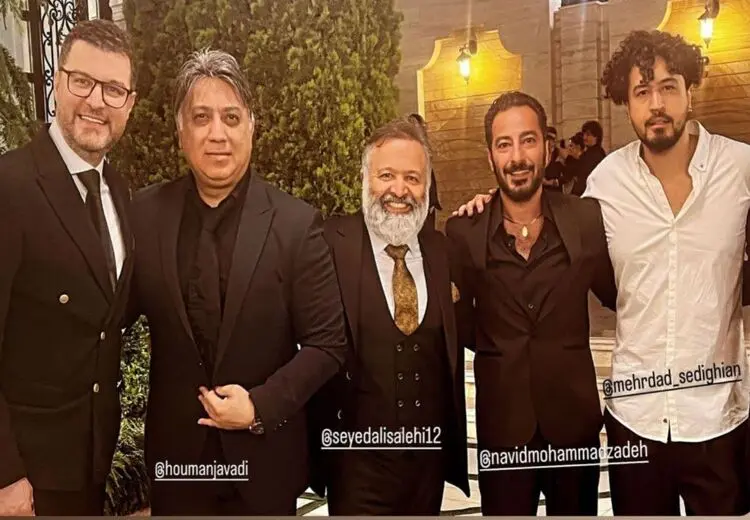 تیپ متفاوت نوید محمدزاده در مراسم عروسی
